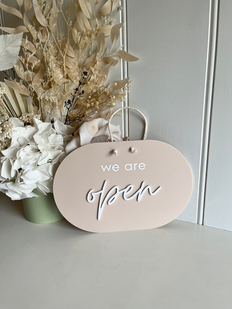 Oval Open/Closed Sign - Double Sided 2