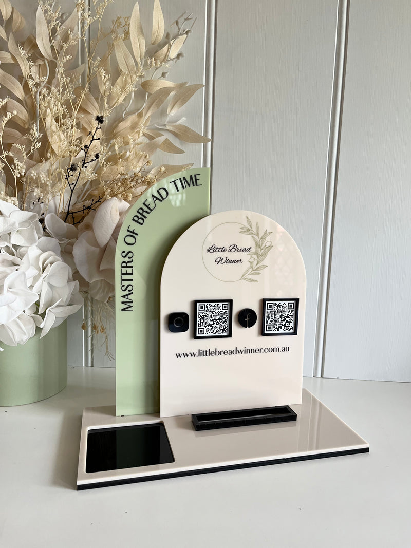 Semi + Arched Social Sign + Card Holder + Square Holder