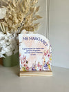 Floral Printed Teachers Half Arch Sign