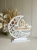 Layered Ramadan Crescent Moon Freestanding Style 1