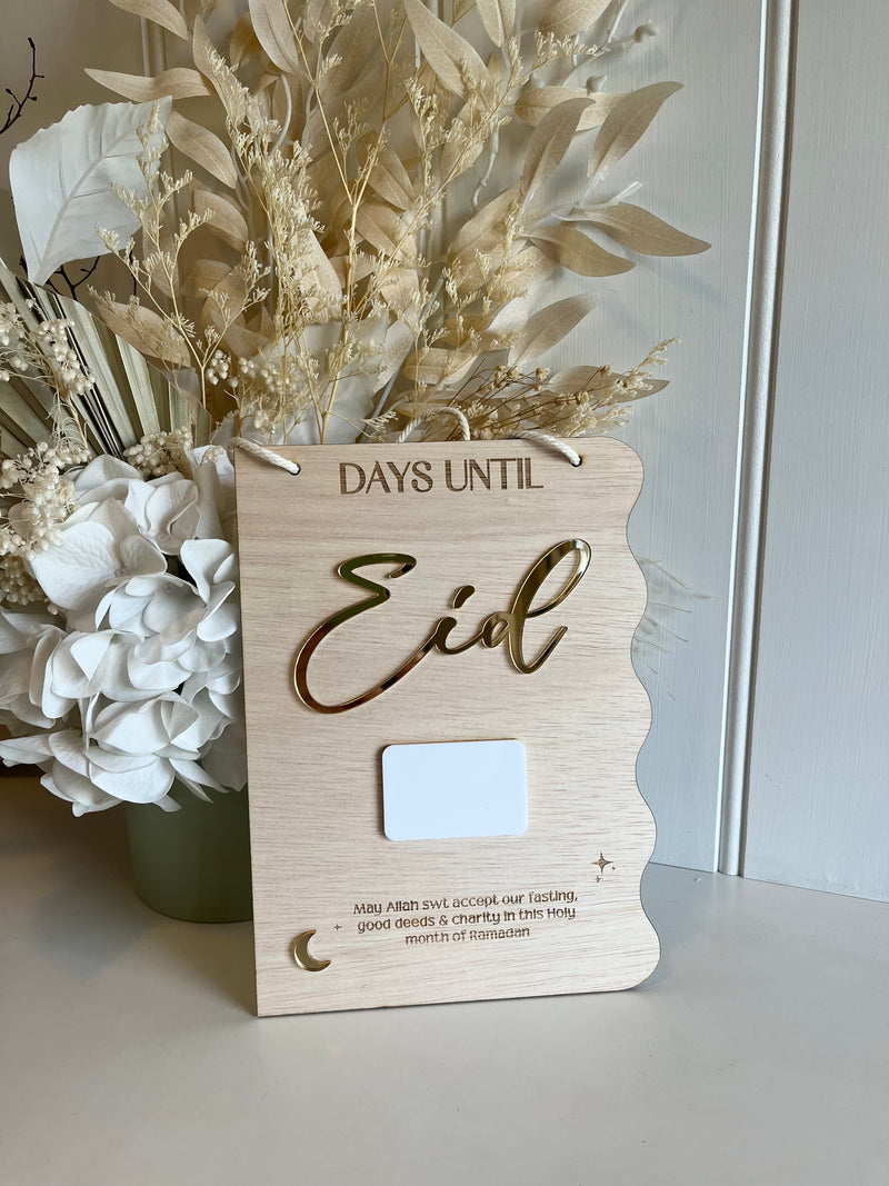 Wavy Days Until Eid Wall Version