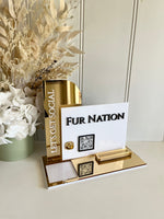 Rectangle Social, Logo, QR + Card Holder + Square Holder