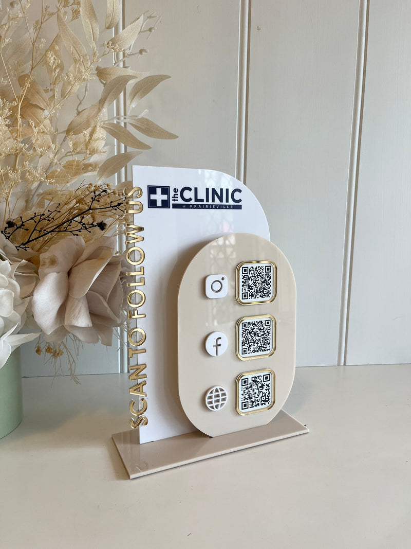 Modern 3 QR Sign Style 2