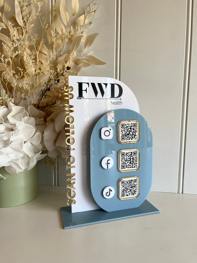 Modern 3 QR Sign Style 2