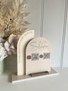 Semi + Arched Social Sign + Card Holder