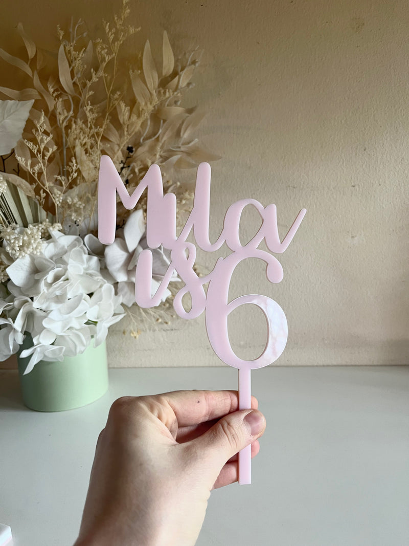 Custom Age Cake Topper