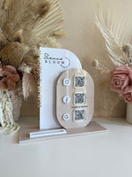 Modern 3 QR Sign Style 3 (reviews) + Card Holder