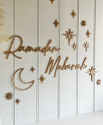 Specialty Coloured 3 Worded Set for Eid, Ramadan + Mubarak + Stars/Crescent