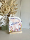 Floral Printed Teachers Half Arch Sign