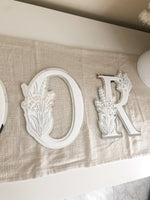 Initial Kids Floral 3D Letters - Acrylic + Acrylic - Luxe Decor by Lisa