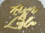 Name & Name 3D Signage Acrylic - Luxe Decor by Lisa