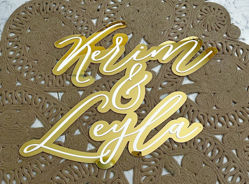 Name & Name 3D Signage Acrylic - Luxe Decor by Lisa