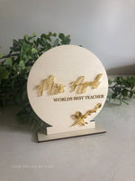 Plywood Teachers Mini Custom Circles Freestanding - Luxe Decor by Lisa