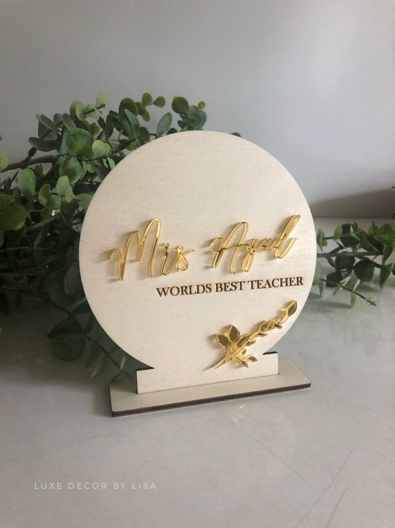 Plywood Teachers Mini Custom Circles Freestanding - Luxe Decor by Lisa