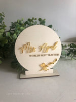 Plywood Teachers Mini Custom Circles Freestanding - Luxe Decor by Lisa