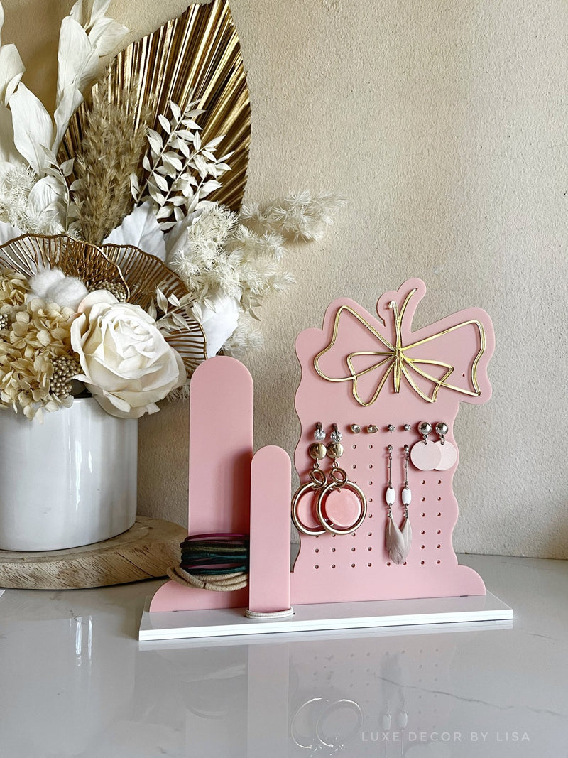 Scrunchie Hair Tie + Earring Holder Style 1 - Luxe Decor by Lisa