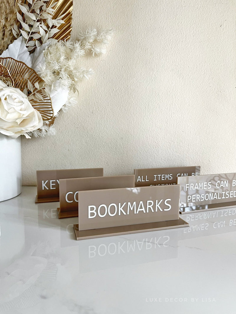 Set of 5 Mini Signs Acrylic - Luxe Decor by Lisa