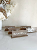 Set of 5 Mini Signs Acrylic - Luxe Decor by Lisa