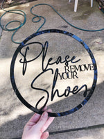 Shoes Off - Round Sign - Luxe Decor by Lisa