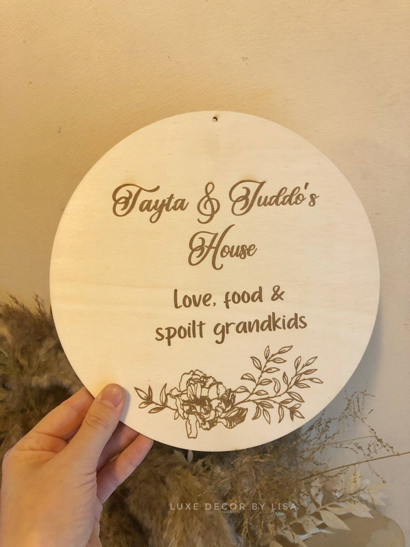 Tayta’s House Sign - Luxe Decor by Lisa