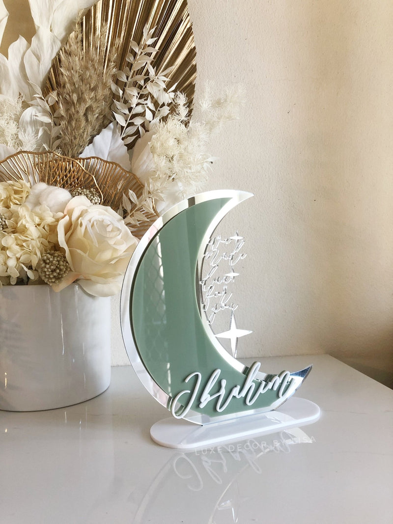 We Made Dua For You - Crescent Plaque - Luxe Decor by Lisa