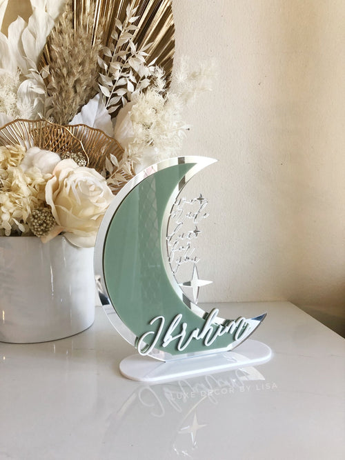 We Made Dua For You - Crescent Plaque - Luxe Decor by Lisa