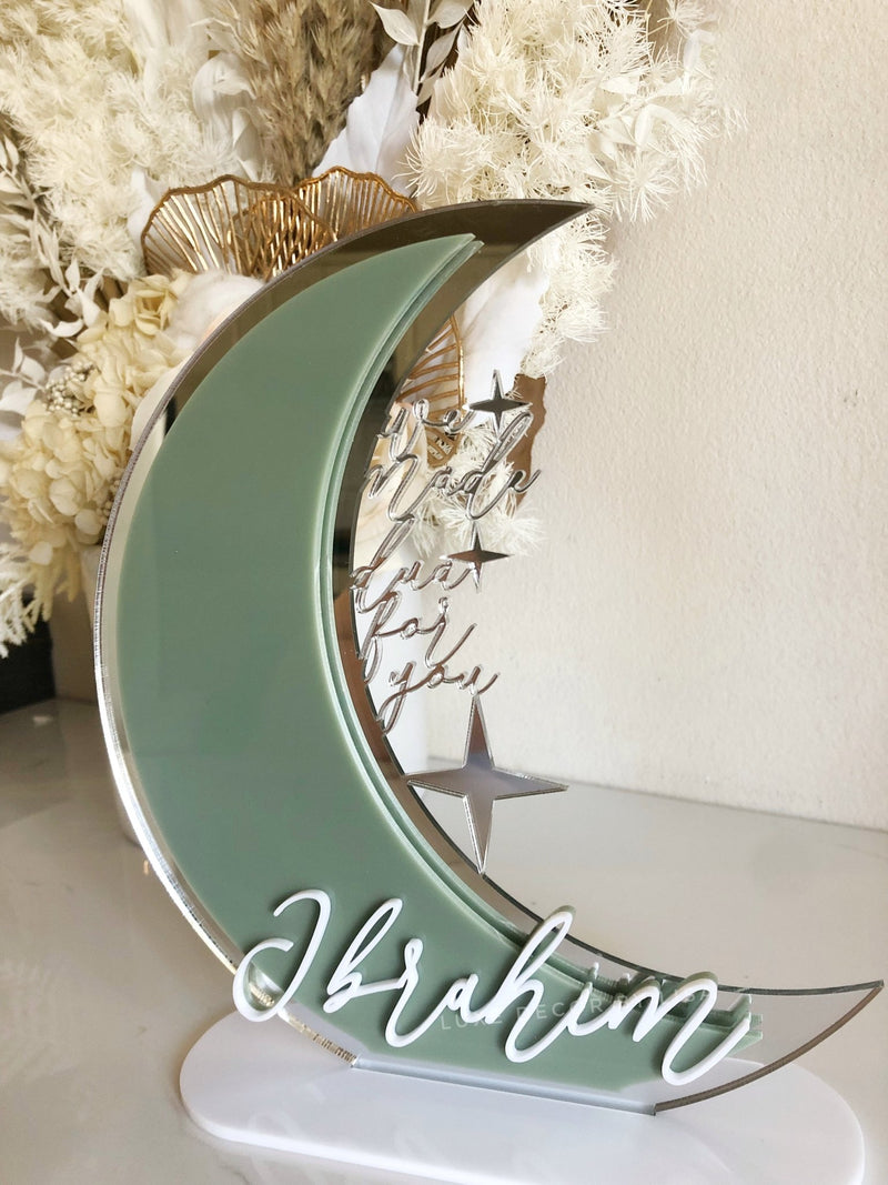 We Made Dua For You - Crescent Plaque - Luxe Decor by Lisa